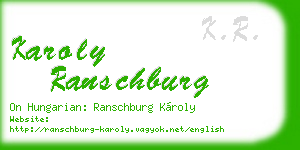 karoly ranschburg business card